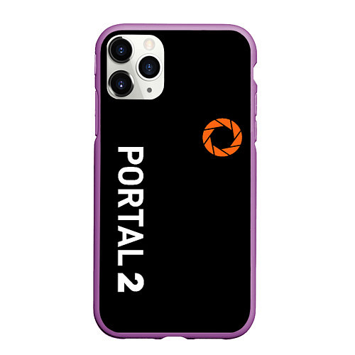 Чехол iPhone 11 Pro матовый Portal logo brend / 3D-Фиолетовый – фото 1