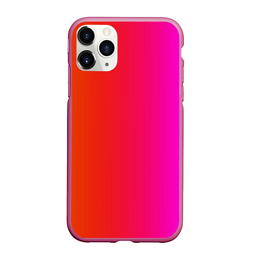 Чехол iPhone 11 Pro матовый Лучезарное сияние / 3D-Малиновый – фото 1