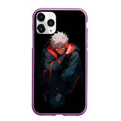 Чехол iPhone 11 Pro матовый Парень в темноте в стиле манга - manga dark