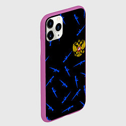Чехол iPhone 11 Pro матовый Армейский стиль герб, цвет: 3D-фиолетовый — фото 2