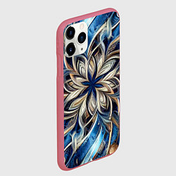 Чехол iPhone 11 Pro матовый Джинса и цветочный орнамент - нейросеть, цвет: 3D-малиновый — фото 2