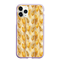 Чехол iPhone 11 Pro матовый Золотая нива, цвет: 3D-светло-сиреневый