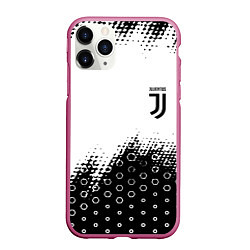 Чехол iPhone 11 Pro матовый Juventus sport steel, цвет: 3D-малиновый