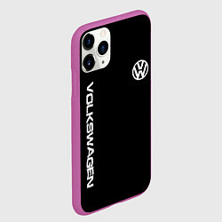 Чехол iPhone 11 Pro матовый Volkswagen logo white, цвет: 3D-фиолетовый — фото 2