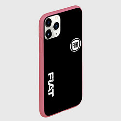 Чехол iPhone 11 Pro матовый FIAT logo white auto, цвет: 3D-малиновый — фото 2