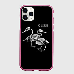 Чехол iPhone 11 Pro матовый Gussi - two skeletons of a goose