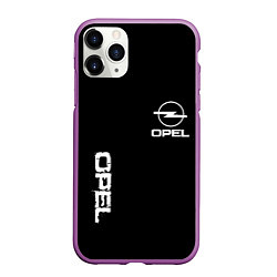 Чехол iPhone 11 Pro матовый Opel white logo, цвет: 3D-фиолетовый