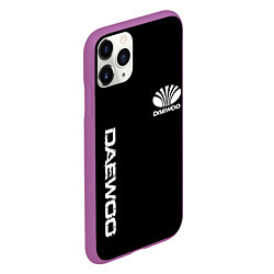 Чехол iPhone 11 Pro матовый Daewoo logo white, цвет: 3D-фиолетовый — фото 2