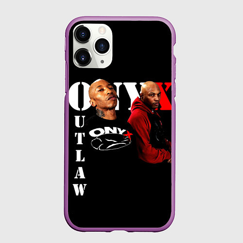 Чехол iPhone 11 Pro матовый Onyx outlaw / 3D-Фиолетовый – фото 1