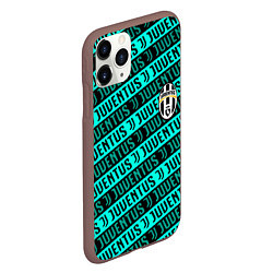 Чехол iPhone 11 Pro матовый Juventus pattern logo steel, цвет: 3D-коричневый — фото 2