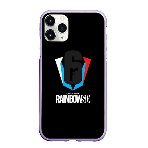 Чехол iPhone 11 Pro матовый Rainbow six шутер / 3D-Светло-сиреневый – фото 1