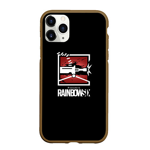 Чехол iPhone 11 Pro матовый Rainbow six action ubisoft / 3D-Коричневый – фото 1