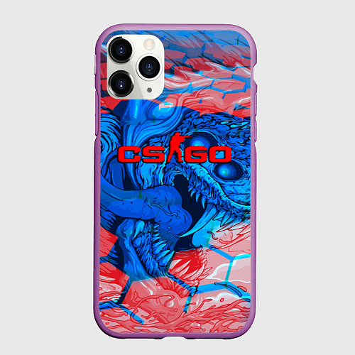 Чехол iPhone 11 Pro матовый Скоростной зверь скин кс го / 3D-Фиолетовый – фото 1
