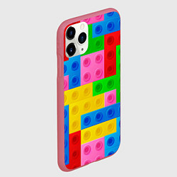 Чехол iPhone 11 Pro матовый Блоки цветового конструктора, цвет: 3D-малиновый — фото 2