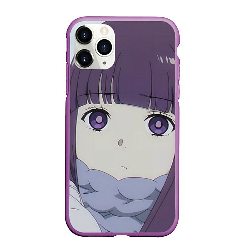 Чехол iPhone 11 Pro матовый Sousou no Frieren Ферн sad face / 3D-Фиолетовый – фото 1