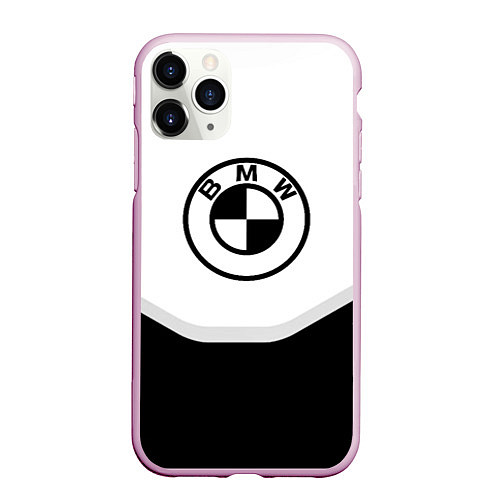 Чехол iPhone 11 Pro матовый BMW sport geometry / 3D-Розовый – фото 1