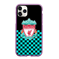 Чехол iPhone 11 Pro матовый Liverpool fc sport клетка