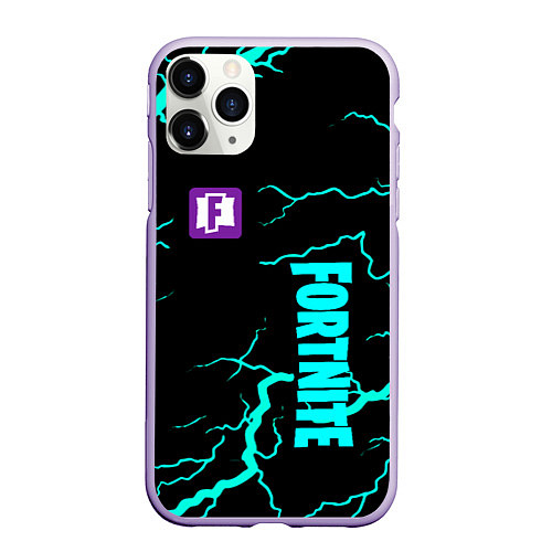 Чехол iPhone 11 Pro матовый Fortnite storm games / 3D-Светло-сиреневый – фото 1