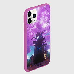 Чехол iPhone 11 Pro матовый Genshin Impact Сакура Наруками, цвет: 3D-фиолетовый — фото 2