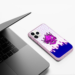 Чехол iPhone 11 Pro матовый Samurai logo cdproject, цвет: 3D-розовый — фото 2