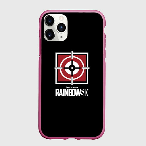 Чехол iPhone 11 Pro матовый Rainbow six action game / 3D-Малиновый – фото 1