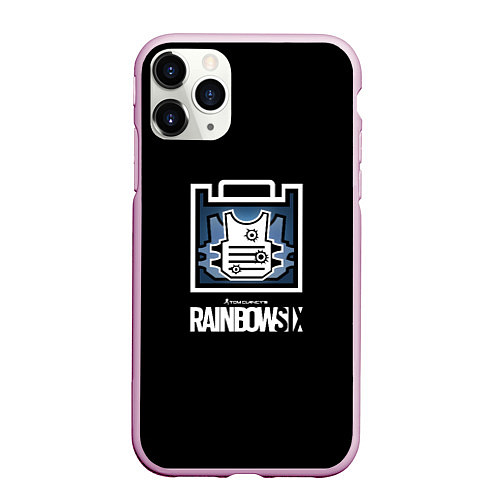 Чехол iPhone 11 Pro матовый Rainbnow six онлайн шутер / 3D-Розовый – фото 1