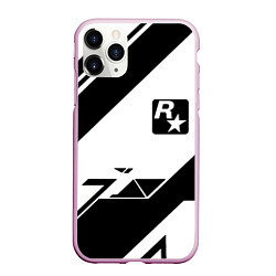 Чехол iPhone 11 Pro матовый Rockstar game pattern, цвет: 3D-розовый