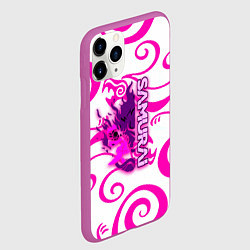 Чехол iPhone 11 Pro матовый Samurai dragon steel, цвет: 3D-фиолетовый — фото 2