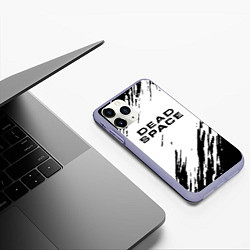 Чехол iPhone 11 Pro матовый Dead space чёрные краски, цвет: 3D-светло-сиреневый — фото 2