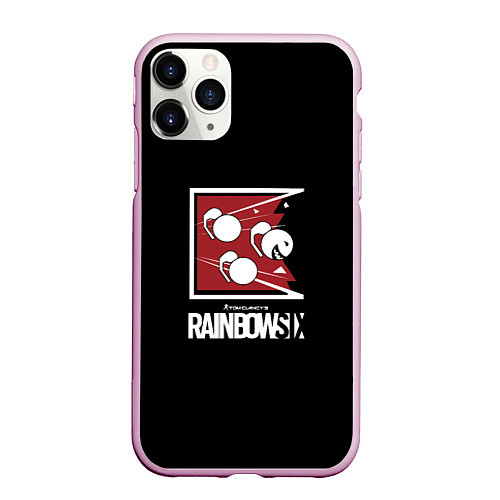 Чехол iPhone 11 Pro матовый Rainbow six game ubisoft / 3D-Розовый – фото 1