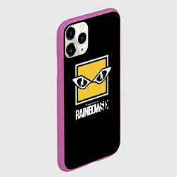 Чехол iPhone 11 Pro матовый Rainbow six 6 logo games, цвет: 3D-фиолетовый — фото 2