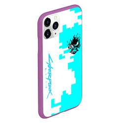 Чехол iPhone 11 Pro матовый Cyberpunk 2077 gamer, цвет: 3D-фиолетовый — фото 2