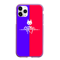 Чехол iPhone 11 Pro матовый Stray cat games, цвет: 3D-фиолетовый