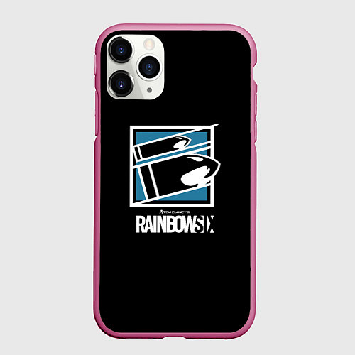 Чехол iPhone 11 Pro матовый Том Кленси радуга / 3D-Малиновый – фото 1