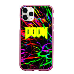 Чехол iPhone 11 Pro матовый Doom optical colors