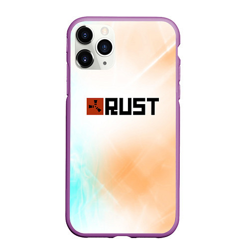 Чехол iPhone 11 Pro матовый RUST gradient / 3D-Фиолетовый – фото 1