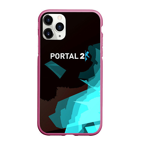 Чехол iPhone 11 Pro матовый Portal abstraction game valve / 3D-Малиновый – фото 1