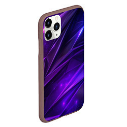 Чехол iPhone 11 Pro матовый Фиолетовая объемная неровная текстура, цвет: 3D-коричневый — фото 2