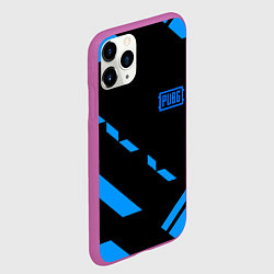 Чехол iPhone 11 Pro матовый PUBG blue geometry, цвет: 3D-фиолетовый — фото 2