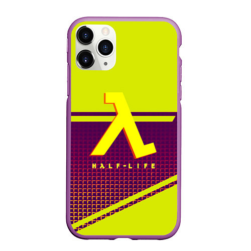 Чехол iPhone 11 Pro матовый Half life geometry valve logo / 3D-Фиолетовый – фото 1