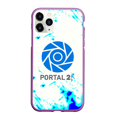 Чехол iPhone 11 Pro матовый Portal краски / 3D-Фиолетовый – фото 1