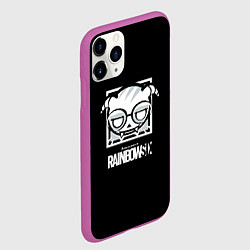 Чехол iPhone 11 Pro матовый Rainbow six logo games action, цвет: 3D-фиолетовый — фото 2