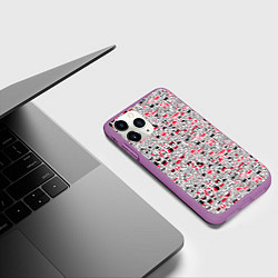 Чехол iPhone 11 Pro матовый Человечки с антенками, цвет: 3D-фиолетовый — фото 2
