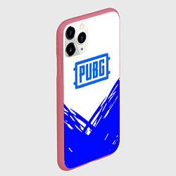 Чехол iPhone 11 Pro матовый PUBG синие краски, цвет: 3D-малиновый — фото 2