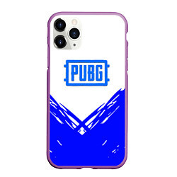 Чехол iPhone 11 Pro матовый PUBG синие краски