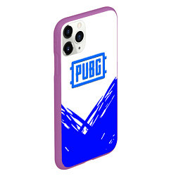 Чехол iPhone 11 Pro матовый PUBG синие краски, цвет: 3D-фиолетовый — фото 2