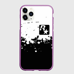 Чехол iPhone 11 Pro матовый Рокстар краски, цвет: 3D-фиолетовый