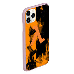 Чехол iPhone 11 Pro матовый Half life fire orange, цвет: 3D-розовый — фото 2