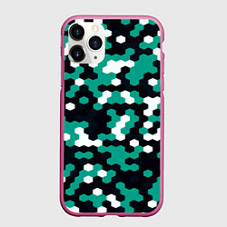 Чехол iPhone 11 Pro матовый Милитари стекло текстура