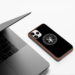 Чехол iPhone 11 Pro матовый Ramones logo rock, цвет: 3D-коричневый — фото 2